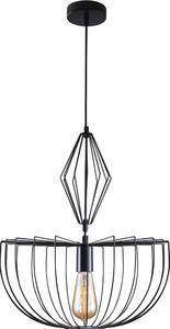 Lampadario a sospensione con filo JASMINA 1xE27/20W/230V diametro 40 cm nero