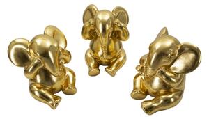 Elefante Non Vedo/Non Sento/ Non Parlo Set 3 Pz Cm Ø 15,5X20,5