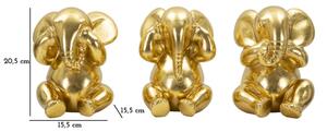 Elefante Non Vedo/Non Sento/ Non Parlo Set 3 Pz Cm Ø 15,5X20,5