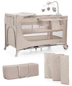 KINDERKRAFT - Culla da viaggio JOY 2 con accessori beige