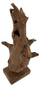 Scultura Akar In Teak Riciclato Cm 23X27X64 (Pezzi Unici - Non Rip. In Serie)