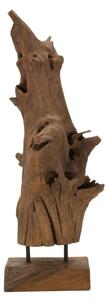 Scultura Akar In Teak Riciclato Cm 23X27X64 (Pezzi Unici - Non Rip. In Serie)