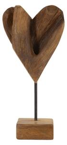 Scultura Cuore In Teak Ric. Cm 15X10X35 (Pezzi Unici - Non Rip. In Serie)