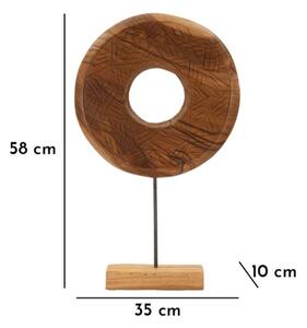 Scultura Dorat In Teak Riciclato Cm 35X10X58 (Pezzi Unici - Non Rip. In Serie)