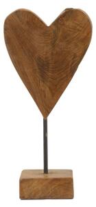Scultura Cuore In Teak Ric. Cm 15X10X35 (Pezzi Unici - Non Rip. In Serie)