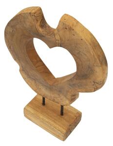 Scultura Hasi In Teak Riciclato Cm 28X10X38 (Pezzi Unici - Non Rip. In Serie)