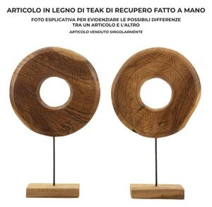 Scultura Dorat In Teak Riciclato Cm 35X10X58 (Pezzi Unici - Non Rip. In Serie)