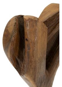 Scultura Cuore In Teak Ric. Cm 15X10X35 (Pezzi Unici - Non Rip. In Serie)
