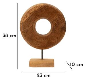 Scultura Dorat In Teak Riciclato Cm 28X10X38 (Pezzi Unici - Non Rip. In Serie)