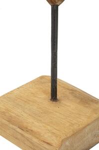 Scultura Dobu In Teak Riciclato Cm 25X12X45 (Pezzi Unici - Non Rip. In Serie)