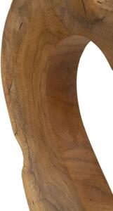 Scultura Hasi In Teak Riciclato Cm 28X10X38 (Pezzi Unici - Non Rip. In Serie)