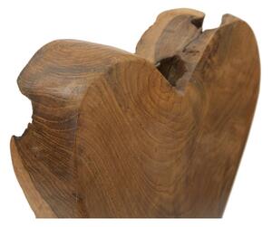 Scultura Cuore In Teak Ric. Cm 15X10X35 (Pezzi Unici - Non Rip. In Serie)