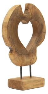 Scultura Hasi In Teak Riciclato Cm 28X10X38 (Pezzi Unici - Non Rip. In Serie)
