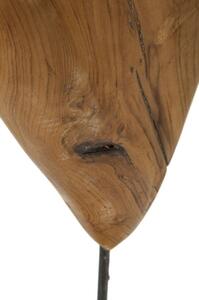 Scultura Dobu In Teak Riciclato Cm 25X12X45 (Pezzi Unici - Non Rip. In Serie)