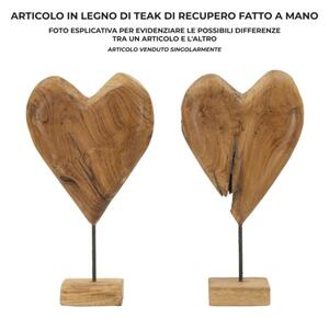 Scultura Dobu In Teak Riciclato Cm 25X12X45 (Pezzi Unici - Non Rip. In Serie)
