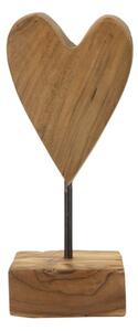 Scultura Cuore In Teak Ric. Cm 10X10X25 (Pezzi Unici - Non Rip. In Serie)