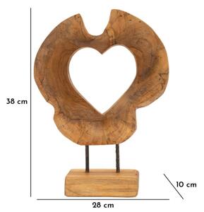 Scultura Hasi In Teak Riciclato Cm 28X10X38 (Pezzi Unici - Non Rip. In Serie)