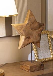 Scultura Stella In Teak Riciclato Cm 28X12X42 (Pezzi Unici - Non Rip. In Serie)