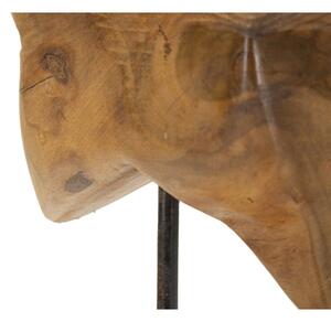 Scultura Stella In Teak Riciclato Cm 28X12X42 (Pezzi Unici - Non Rip. In Serie)