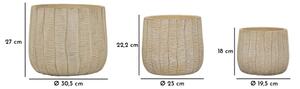 Cachepot Flake Set 3 Pz Cm 30,5X27-25X22,2-19,5X18