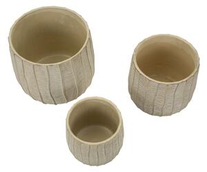 Cachepot Flake Set 3 Pz Cm 30,5X27-25X22,2-19,5X18