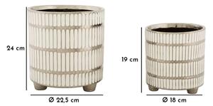 Porta Vasi Coppia Ray Cm Ø 22,5X24-18X19