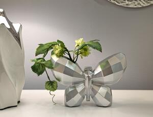Vaso Butterfly Silver Cm 22,5X8X15