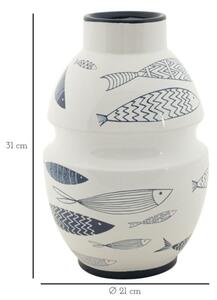 Vaso Ceramica Fish Cm Ø 21X31