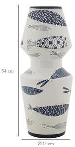 Vaso Ceramica Fish Double Cm Ø 14X34