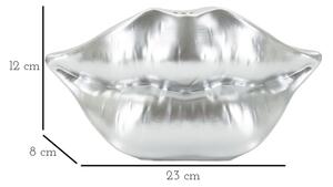 Vaso Mouth Lip Silver Cm 23X8X12