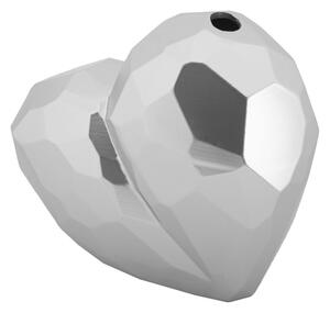 Vaso Heart Silver Cm 19X9X18