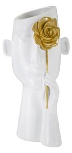 Vaso Face Con Fiore Cm 14X13X27