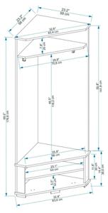Mobile Da Ingresso Ad Angolo Con Appendiabiti E Vano Scarpiera Valis Rovere Antracite