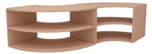 Mobile TV Ad Angolo Design Onda Con Ripiani Melissa Beige