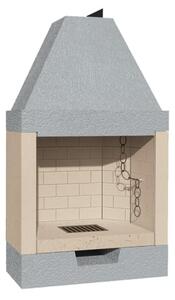 Camino A Legna In Refrattario Prefabbricato 74x45x131H M80REF Marsicamin