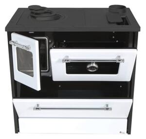 Cucina A Legna Stufa 9 Kw Bianca Beatrice Glass L87xP51xH79 Ecodesign 4 Stelle