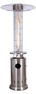 Stufa A Fungo Da Esterno A Gas Cilindrica Fire Glass Acciaio Inox