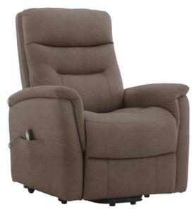 Poltrona Recliner Soft Due Motori Tessuto Marrone