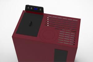 Stufa A Pellet Slim Ventilata 5 kW Bronte Bordeaux C-Line