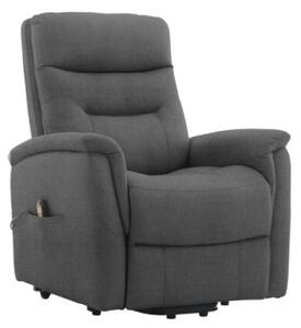 Poltrona Recliner Soft Due Motori Tessuto Grigio