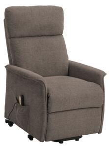 Poltrona Recliner Relax Alzapersona Tessuto Marrone