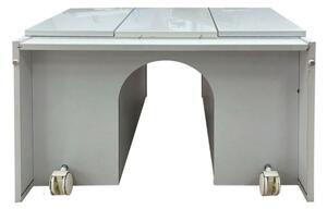 Mobile Copricolonna Da Bagno a 2 Ante 70x46x62 Laccato Bianco