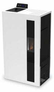 Stufa A Pellet Slim Ventilata 5 kW Bronte Bianca C-Line