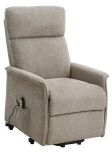 Poltrona Recliner Relax Alzapersona Tessuto Beige