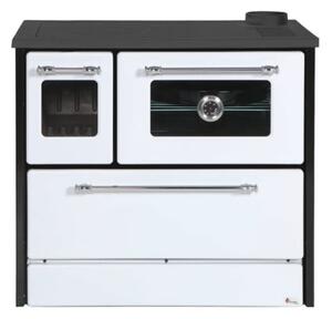 Cucina A Legna Stufa 9 Kw Bianca Beatrice Glass L87xP51xH79 Ecodesign 4 Stelle