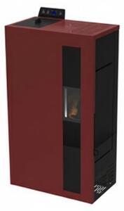 Stufa A Pellet Slim Ventilata 5 kW Bronte Bordeaux C-Line