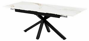 Tavolo Da Pranzo Allungabile 90x140-200 Cm Effetto Marmo Calacatta