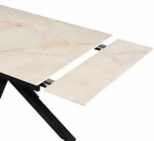 Tavolo Da Pranzo Allungabile 90x140-200 Cm Effetto Marmo Gold