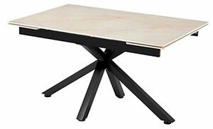 Tavolo Da Pranzo Allungabile 90x140-200 Cm Effetto Marmo Gold