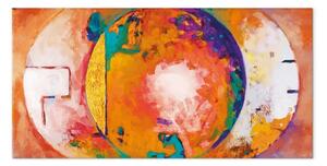 Quadro moderno Sogno arancione - astrazione con fantasia colorata